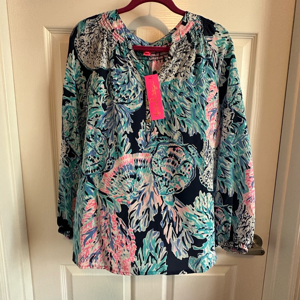 NWT Lilly Pulitzer Elsa Silk Top